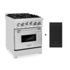 ZLINE 24" 2.8 cu. ft. Gas Oven and Gas Cooktop Range with Griddle in Stainless Steel - RG-GR-24