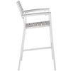 Modway Maine Outdoor Patio Bar Stool EEI-1510-WHI-LGR White Light Gray