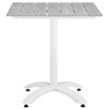 Modway Maine 28" Outdoor Patio Dining Table EEI-1514-WHI-LGR White Light Gray