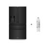 ZLINE 36" 21.6 cu. ft. 4-Door French Door Refrigerator with Water and Ice Dispenser and Water Filter in Fingerprint Resistant Black Stainless Steel - RFM-W-WF-36-BS