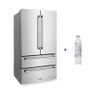ZLINE 36" 22.5 cu. ft Freestanding French Door Refrigerator with Ice Maker and Water Filter in Fingerprint Resistant Stainless Steel - RFM-WF-36