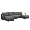 Modway Tahoe Outdoor Patio Powder-Coated Aluminum 4-Piece Sectional Sofa Set EEI-6676  9