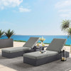 Modway Tahoe Outdoor Patio Powder-Coated Aluminum 3-Piece Chaise Lounge Set EEI-6673  6