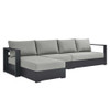 Modway Tahoe Outdoor Patio Powder-Coated Aluminum 3-Piece Left-Facing Chaise Sectional Sofa Set EEI-6672  1
