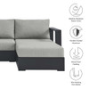 Modway Tahoe Outdoor Patio Powder-Coated Aluminum 3-Piece Right-Facing Chaise Sectional Sofa Set EEI-6671  3