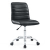 Modway Ripple Armless Mid Back Vinyl Office Chair EEI-1532-BLK Black