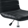 Modway Ripple Armless Mid Back Vinyl Office Chair EEI-1532-BLK Black