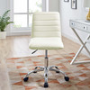 Modway Ripple Armless Mid Back Vinyl Office Chair EEI-1532-WHI White