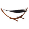 Deko Living Outdoor Cedar Wood Hammock with Black Textilene Fabric - COP20208BLK