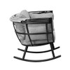 Deko Living Outdoor Rocking Patio Egg Chair with Gray Upholstery - COP20210BLK