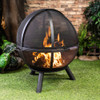 Deko Living 34 Inch Diameter Outdoor Steel Woodburning Sphere Fire Pit - COB10508