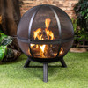 Deko Living 34 Inch Diameter Outdoor Steel Woodburning Sphere Fire Pit - COB10508