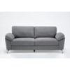 Lilola Home Villanelle Light Gray Linen Sofa with Chrome Finish Legs - 89732-S  1