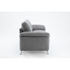 Lilola Home Villanelle Light Gray Linen Sofa with Chrome Finish Legs - 89732-S  4