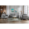 Lilola Home Villanelle Light Gray Linen Sofa Loveseat Chair Living Room Set - 89732-SLC  2