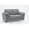 Lilola Home Villanelle Light Gray Linen Sofa Loveseat Chair Living Room Set - 89732-SLC  6