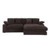 Lilola Home Mystic Dark Chocolate Corduroy Reversible Sectional Sofa Chaise - 81338  8