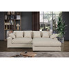 Lilola Home Mystic Beige Corduroy Reversible Sectional Sofa Chaise - 81339  5