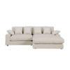 Lilola Home Mystic Beige Corduroy Reversible Sectional Sofa Chaise - 81339  8