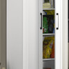 Lilola Home Evelyn White Sleek Storage Cabinet with Framed Panel Design - 96002  3