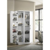 Lilola Home Lincoln White Storage Cabinet with Swing-Out Storage Door - 96003  2