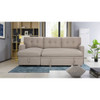 Lilola Home Miller Beige Linen Reversible Sleeper Sectional Sofa with Storage Chaise - T3091  2