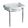 Whitehaus Britannia Large Rectangular Sink Console With Front Towel Bar And Single Faucet Hole Drill - B-AR864-ARCG1