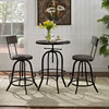 Modway Gather 3 Piece Dining Set EEI-1604-BLK-SET Black