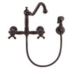 Whitehaus Vintage Iii Plus Wall Mount Faucet With A Long Gooseneck Swivel Spout - WHKWCR3-9402-NT-ORB