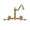 Whitehaus Vintage Iii Plus Wall Mount Faucet With A Long Gooseneck Swivel Spout - WHKWLV3-9402-NT-AB