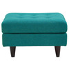 Modway Empress Upholstered Fabric Ottoman EEI-1667-TEA Teal