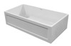 Whitehaus Fireclay 33" Large Reversible Sink With Concave Front Apron - WHPLCON3319-WHITE