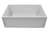 Whitehaus Fireclay 33" Large Reversible Sink With Concave Front Apron - WHPLCON3319-WHITE