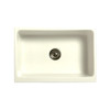 Whitehaus Glencove Fireclay 30" Reversible Sink With Elegant Beveled Front Apron On One Side - WHQ5530-BISCUIT