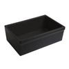Whitehaus Glencove 30" Reversible Matte Kitchen Fireclay Sink With Elegant Beveled Front Apron On One Side - WHQ5530-M-BLACK