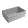 Whitehaus Glencove 30" Reversible Matte Kitchen Fireclay Sink With Elegant Beveled Front Apron On One Side - WHQ5530-M-LIGHTCEMENT