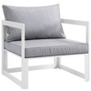 Modway Fortuna 9 Piece Outdoor Patio Sectional Sofa Set EEI-1719-WHI-GRY-SET White Gray