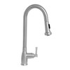 Whitehaus Waterhaus Lead Free Solid Stainless Steel Single-Hole Faucet With Gooseneck Swivel Spout - WHS6800-PDK-BSS