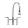 Whitehaus Waterhaus Lead Free Solid Stainless Steel Single-Hole Faucet With Gooseneck Swivel Spout - WHS6900-PDK-BSS