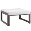 Modway Fortuna 6 Piece Outdoor Patio Sectional Sofa Set EEI-1723-BRN-WHI-SET Brown White