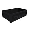 Whitehaus Glencove St. Ives 33" Front Apron Fireclay Sink With An Intricate Vine Design - WHSIV3333-BLACK