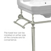 Whitehaus Victoriahaus Console With Integrated Rectangular Bowl With Single Hole Drill ,Interchangable Towel Bar - WHV024-L33-1H-BN