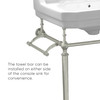 Whitehaus Victoriahaus Console With Integrated Rectangular Bowl With Widespread Hole Drill, Interchangable Towel Bar - WHV024-L33-3H-BN