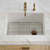 Whitehaus Undermount/Drop-In Fireclay Kitchen Sinks, Stainless Steel Grid Included - WHUF3119
