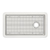 Whitehaus Undermount/Drop-In Fireclay Kitchen Sinks, Stainless Steel Grid Included - WHUF3419