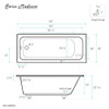 Voltaire 60" x 32" Left-Hand Drain Alcove Bathtub SM-DB563