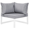 Modway Fortuna 6 Piece Outdoor Patio Sectional Sofa Set EEI-1726-WHI-GRY-SET White Gray