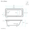 Voltaire 48" x 32" Left-Hand Drain Alcove Bathtub in Bisque SM-DB561BQ