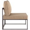 Modway Fortuna 8 Piece Outdoor Patio Sectional Sofa Set EEI-1728-BRN-MOC-SET Brown Mocha