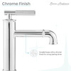 Avallon Single Hole, Single-Handle Sleek, Bathroom Faucet in Chrome SM-BF90C